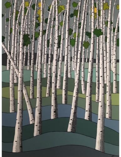 Anneke-Olthof-birches-acrylic-36-x-48